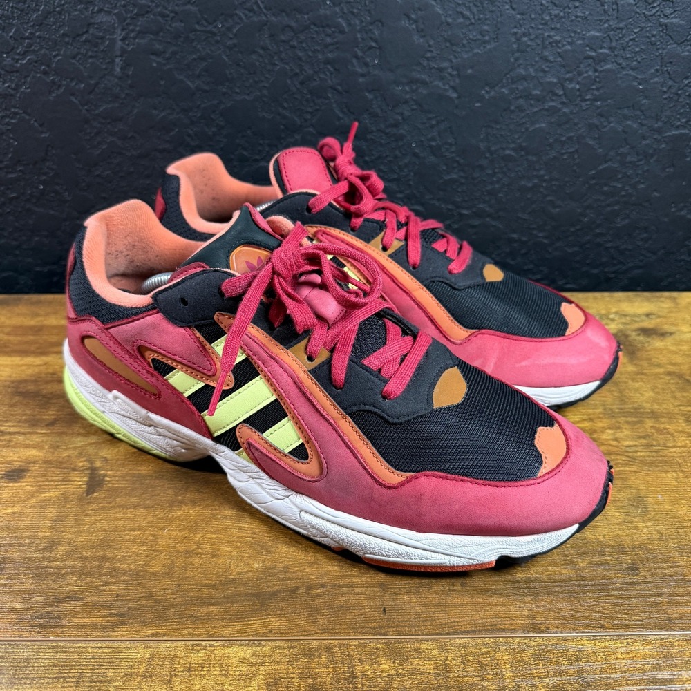 Adidas Yung-96 Chasm EE7229 Red Black Suede Mesh Sneakers Mens 11